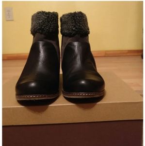 Eric Michael "Karina" Leather Black Booties